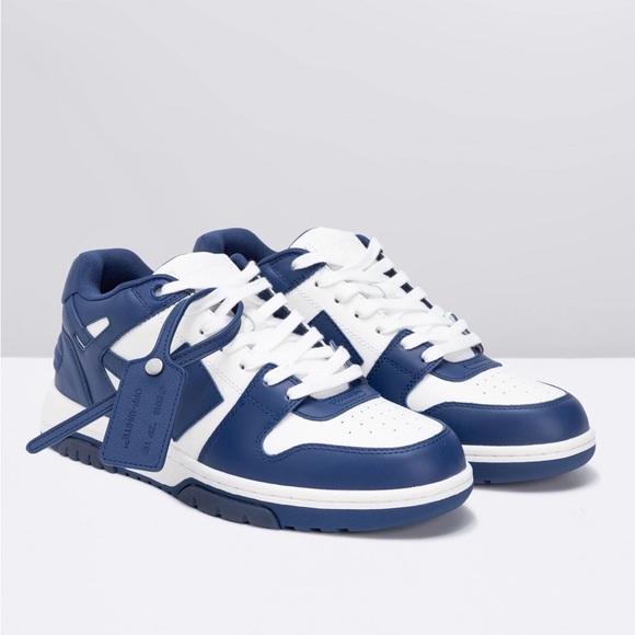 Off-White Other - Off-White Out Of Office Calf Leather Low Sneakers White/Blue Sz 11 (US)/44 (EU)